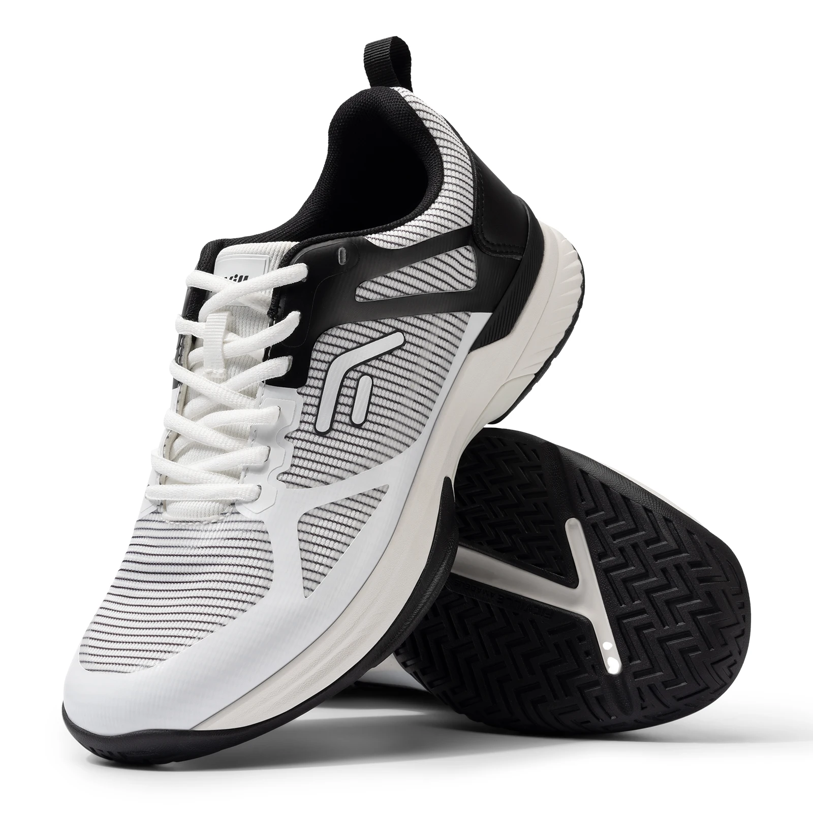 FitVille Men's Wide Pickleball Shoes Tennis Shoes Full Court Tennis Sneakers with Arch Support Lightweight Non-slip Sports Shoe