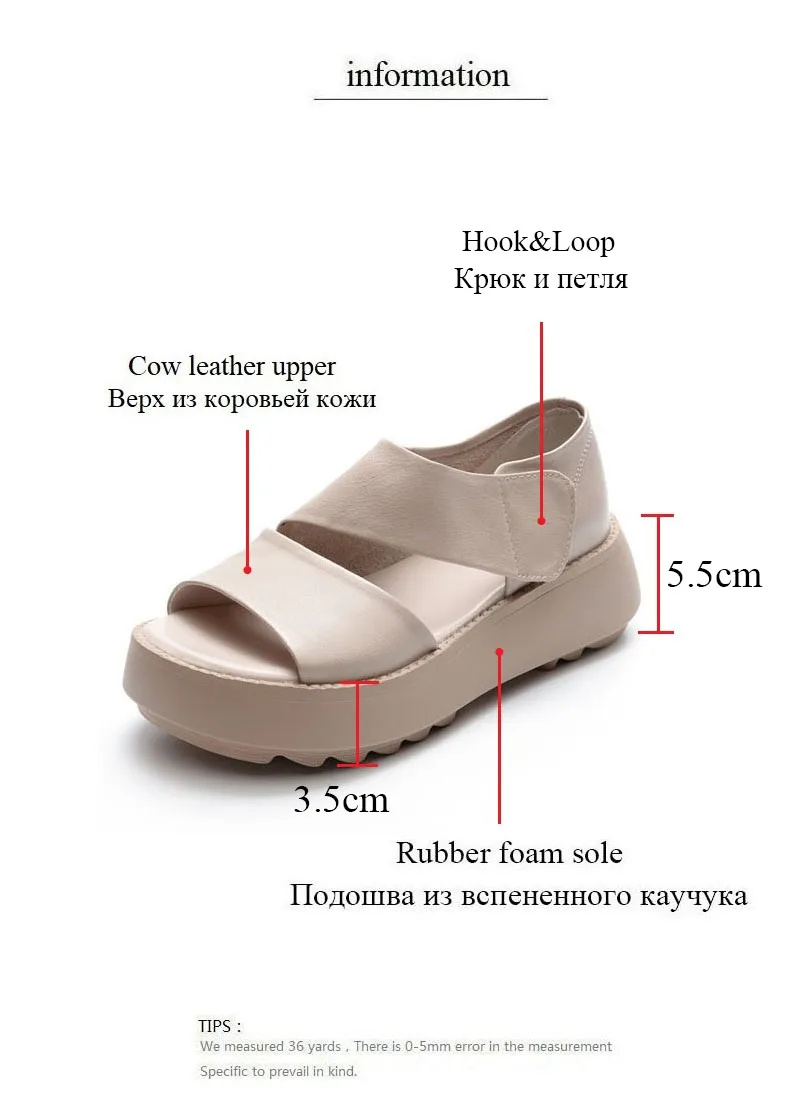 DRKANOL Women Platform Sandals 2026 Summer Wedges Heel Open Toe Shoes 100% Genuine Leather Casual Sandals Female Handmade Retro
