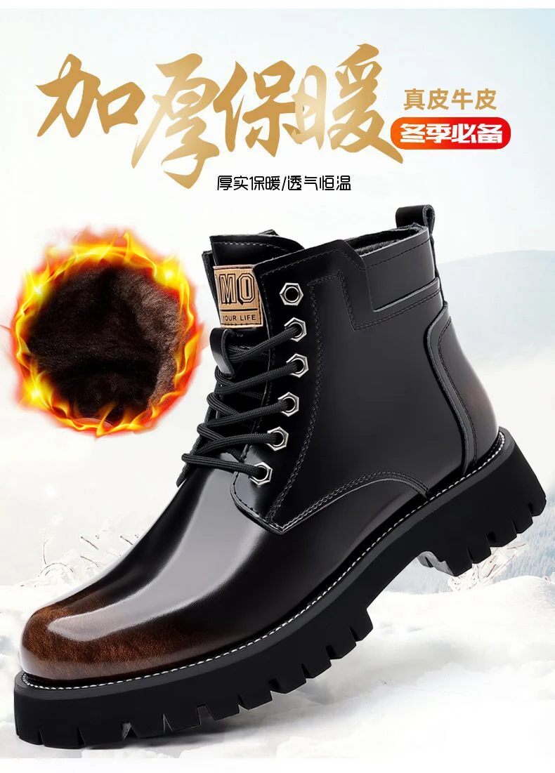 Men Boots 2023 New Winter Slippers Warm Men Shoes Waterproof Non-Slip Plush Sneakers Male Tenis Shoes Boots Men Sneakers Winter