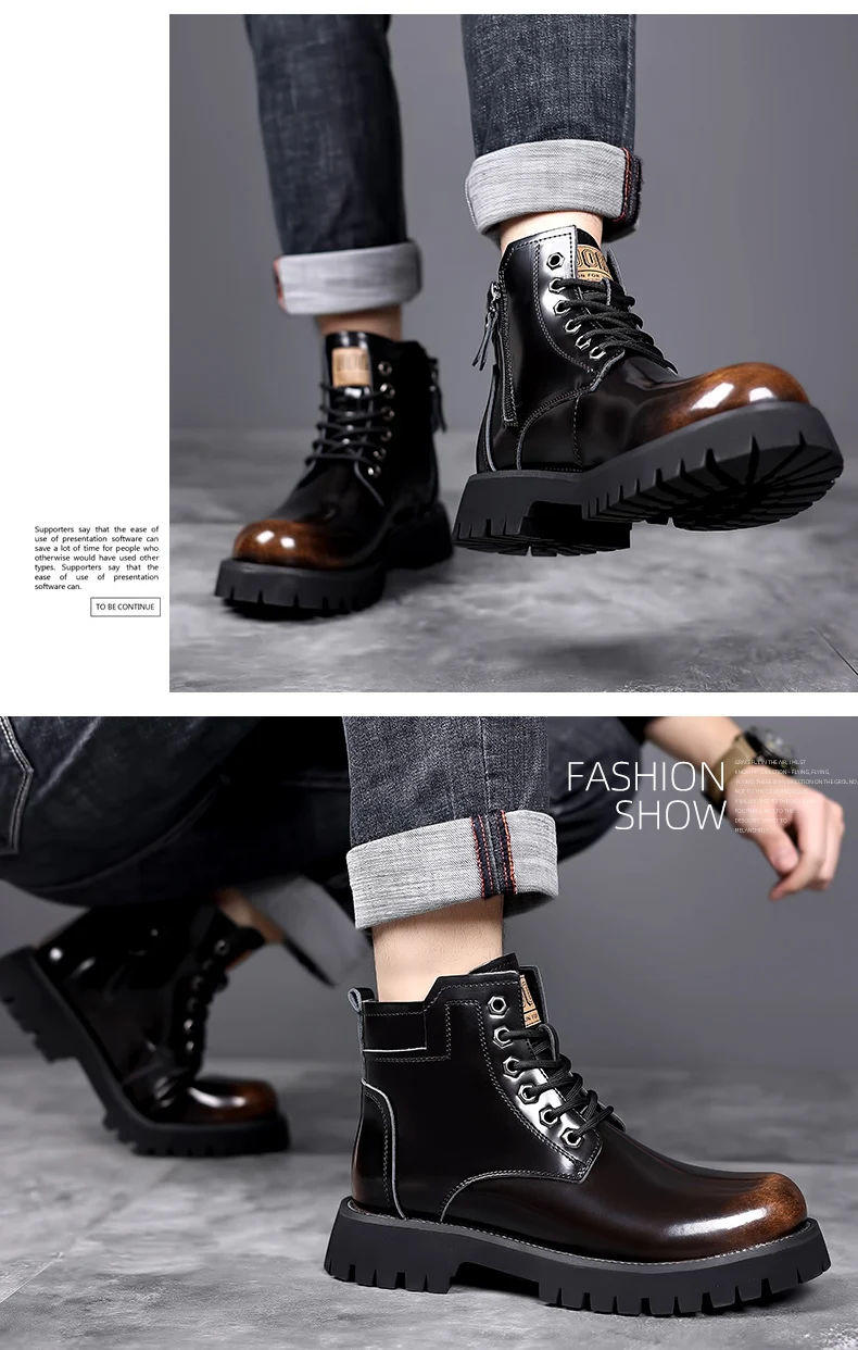 Men Boots 2023 New Winter Slippers Warm Men Shoes Waterproof Non-Slip Plush Sneakers Male Tenis Shoes Boots Men Sneakers Winter