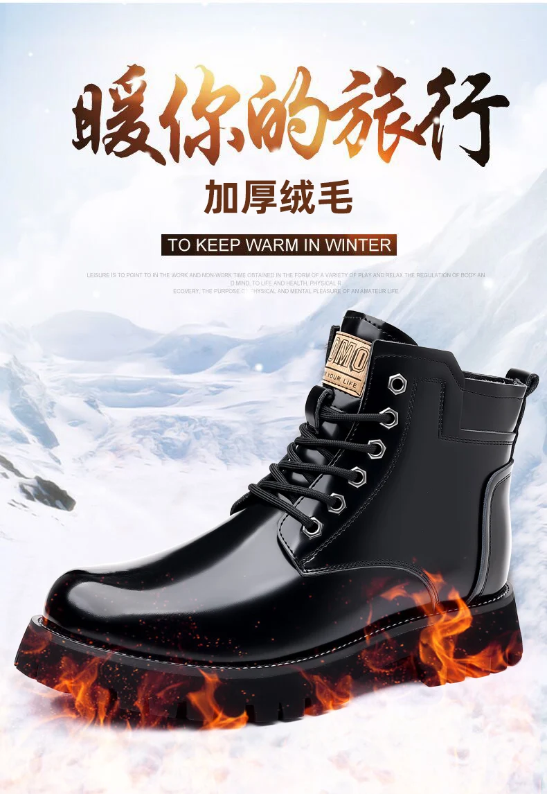 Men Boots 2023 New Winter Slippers Warm Men Shoes Waterproof Non-Slip Plush Sneakers Male Tenis Shoes Boots Men Sneakers Winter