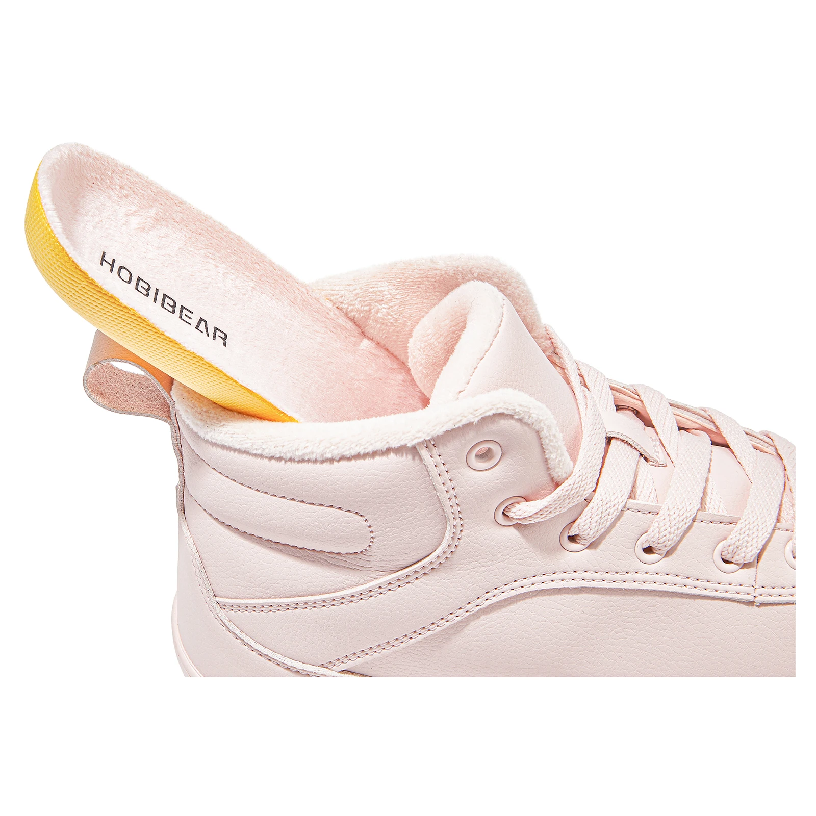 HOBIBEAR Unisex Winter Barefoot Shoes Womens Men Wide Toe Box Faux Fur Lined Ankle Sneakers Artificial Leather Lace Up Shoes