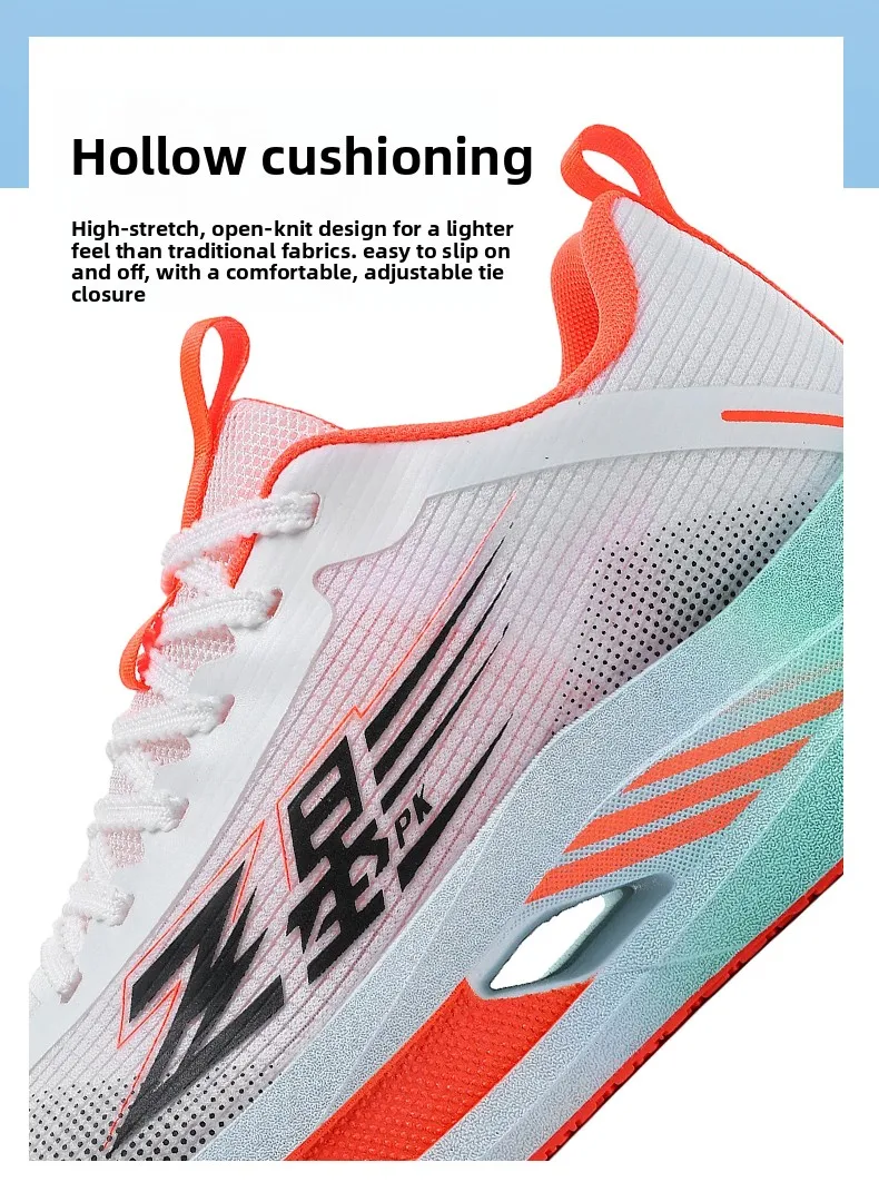 Men Carbon Plate Running Shoes Breathable Athletic Sneakers Shock Absorb Trainers Outdoor Marathon Jogging Women Tennis Shoes