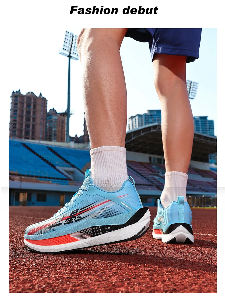 Men Carbon Plate Running Shoes Breathable Athletic Sneakers Shock Absorb Trainers Outdoor Marathon Jogging Women Tennis Shoes