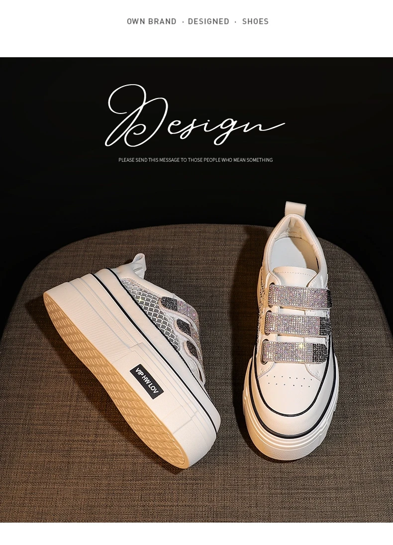 Women's Sneakers Sequined Casual Shoes Women Platform Heels Female Wedge Height Increasing Shoes 2022 Ladies Vulcanized Shoes