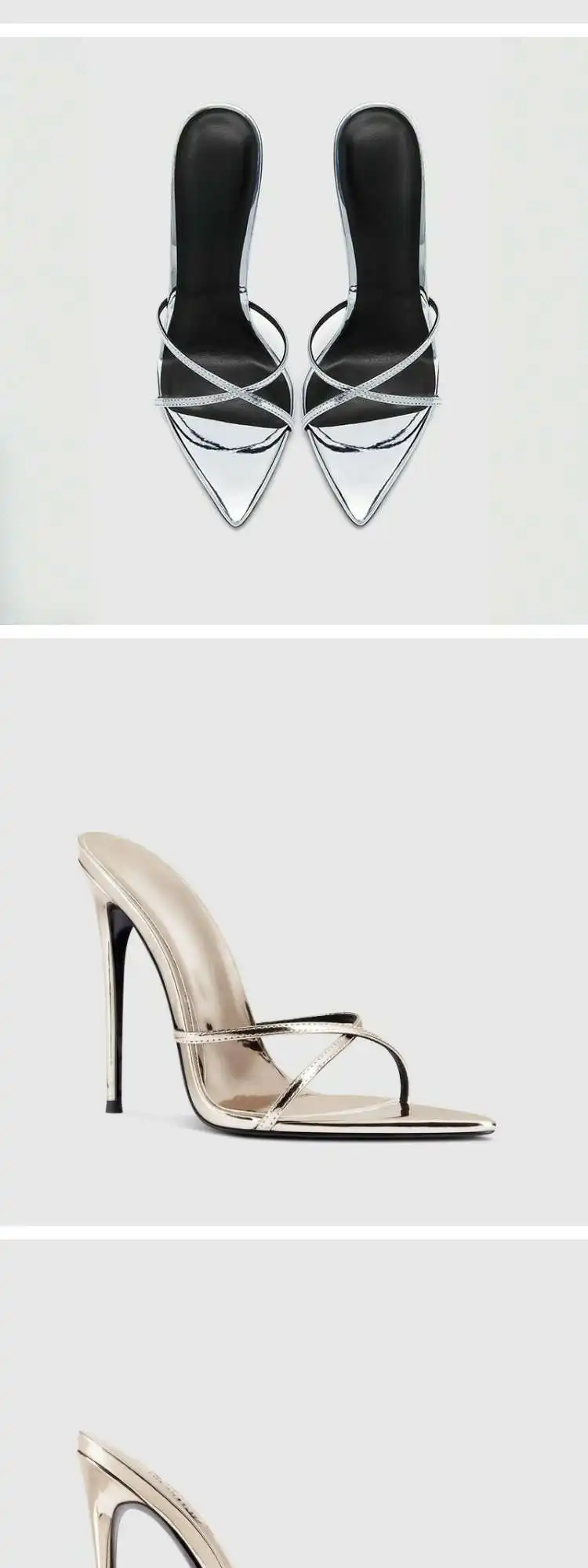 New European and American Fashion Sandals Comfortable Cross Strap Stiletto High Heels Large Sandals 33-46