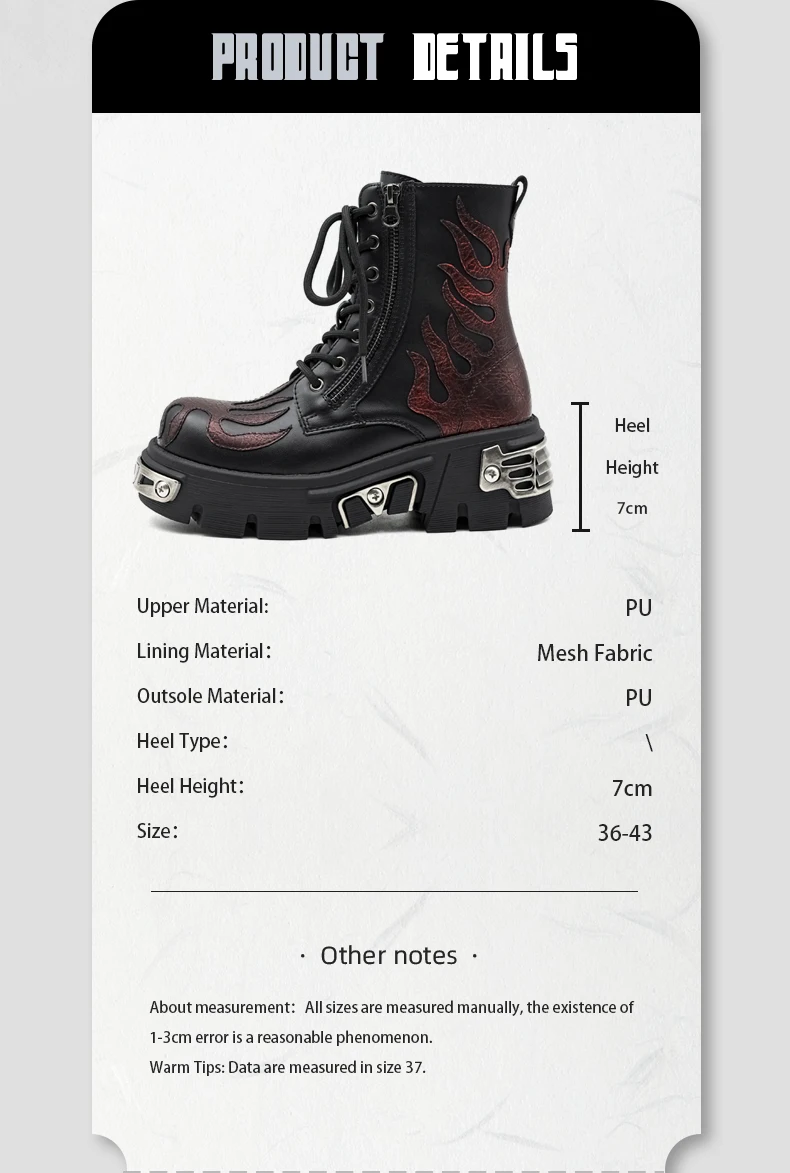 2026 New Punk Women Platform Ankle Boots Female's Rock Round Toe Lace Up Fashion Retro Chunky Shoes Metal Decor Short Boots
