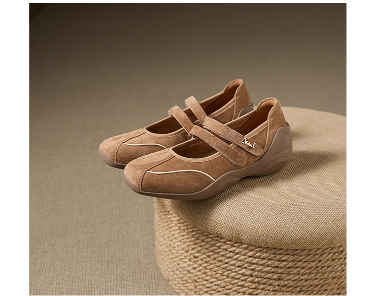 AIYUQI Flat Mary Jane Shoes For Women 2026 New One-strap Ballet Women's Sneakers Large Size Genuine Leather Female Shoes