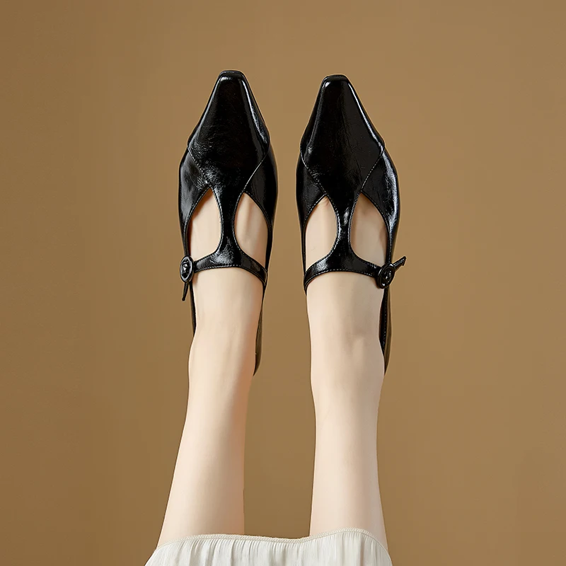 AIYUQI 2026 New Women's Mary Jane Shoes Pointed Toe T Strap Formal Women Shoe Shallow Fashion High Heeled Work Shoes Female