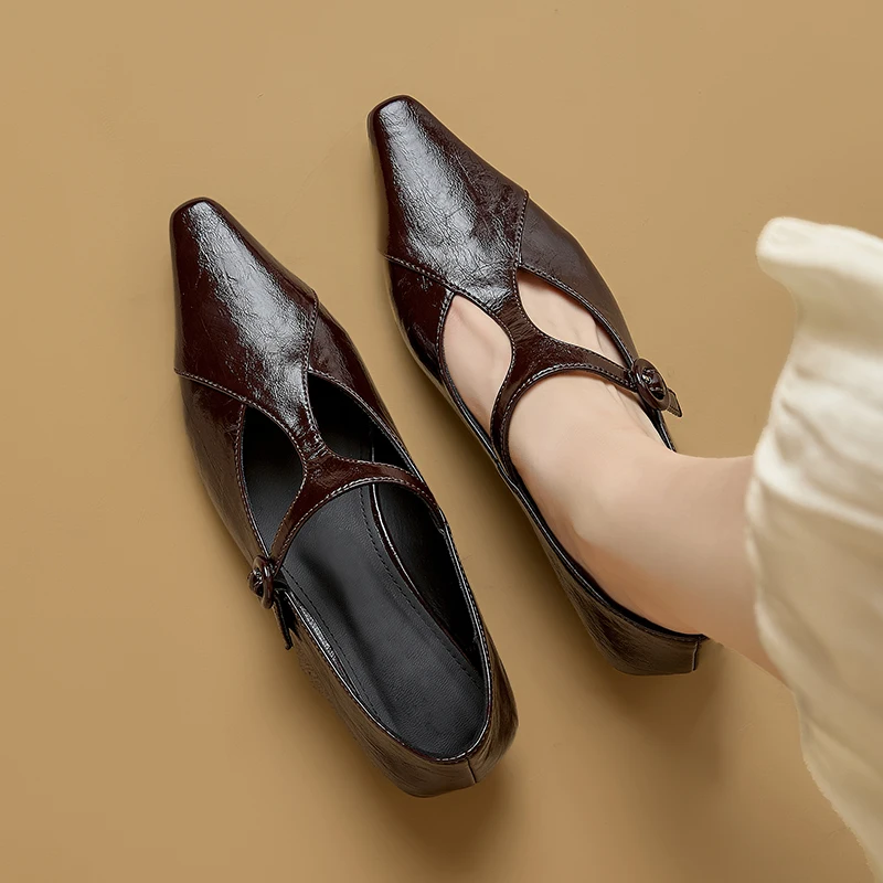 AIYUQI 2026 New Women's Mary Jane Shoes Pointed Toe T Strap Formal Women Shoe Shallow Fashion High Heeled Work Shoes Female