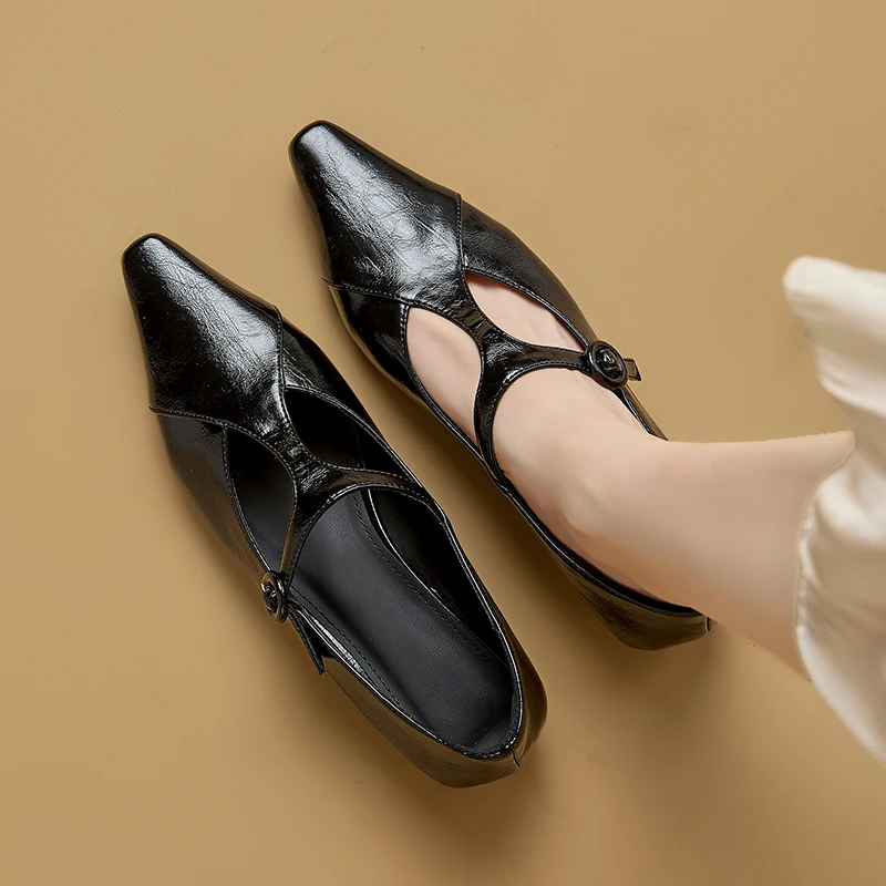 AIYUQI 2026 New Women's Mary Jane Shoes Pointed Toe T Strap Formal Women Shoe Shallow Fashion High Heeled Work Shoes Female