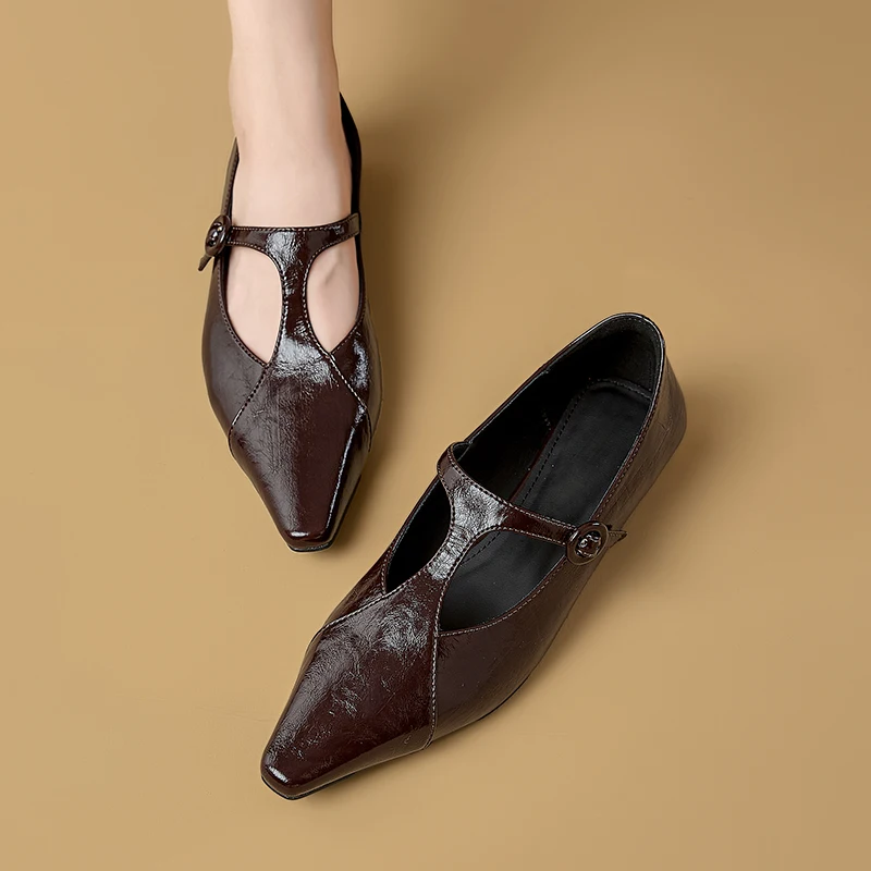 AIYUQI 2026 New Women's Mary Jane Shoes Pointed Toe T Strap Formal Women Shoe Shallow Fashion High Heeled Work Shoes Female