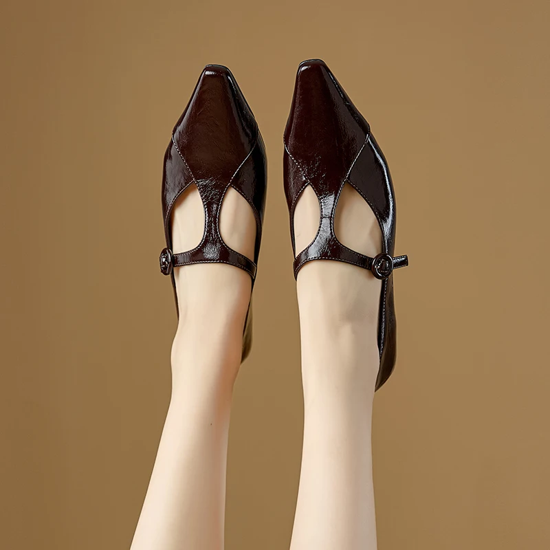 AIYUQI 2026 New Women's Mary Jane Shoes Pointed Toe T Strap Formal Women Shoe Shallow Fashion High Heeled Work Shoes Female