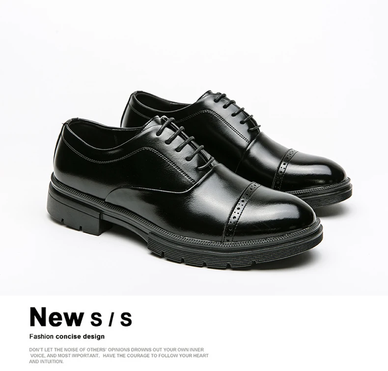 High Quality Brogues Wedding Leather Shoes Men Classic Formal Office Casual Business Shoes Man Social Oxford Men's Dress Shoes