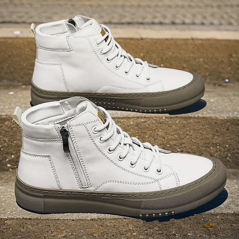 Men's Casual Shoes, Comfortable Sneakers for All Seasons, Lace-Up Men's Shoes, Non-Slip and Wear-Resistant Hiking Boots, Trekking Boots, Breathable Uppers, Suitable for Daily Wear, Outdoor Travel, Mountaineering, Hiking, Wear-Resistant and Durable, Easy to Clean Walking Shoes