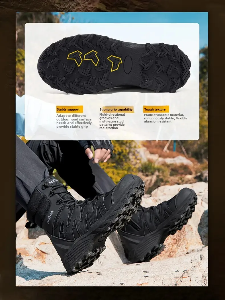 Men's Desert Combat Boots, Outdoor Anti-slip Tactical Boots, Hiking Desert Hunting Shoes, Work Safety Men's Boots,Off-road Boots