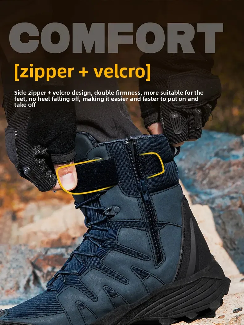 Men's Desert Combat Boots, Outdoor Anti-slip Tactical Boots, Hiking Desert Hunting Shoes, Work Safety Men's Boots,Off-road Boots