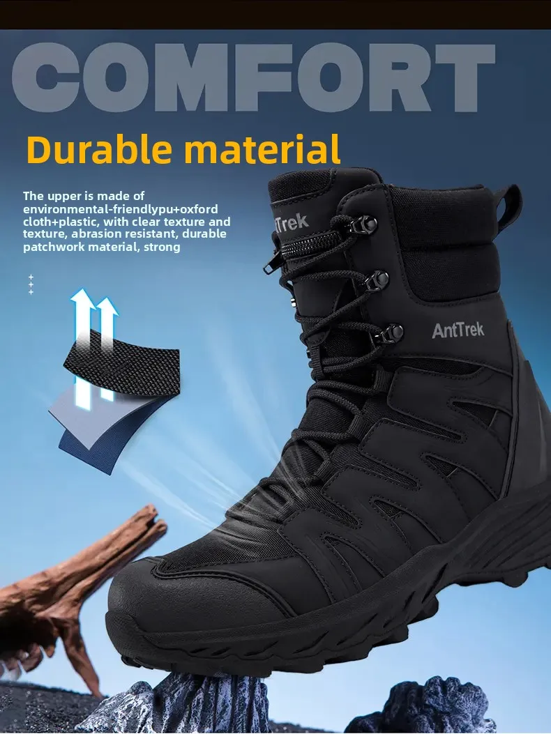 Men's Desert Combat Boots, Outdoor Anti-slip Tactical Boots, Hiking Desert Hunting Shoes, Work Safety Men's Boots,Off-road Boots