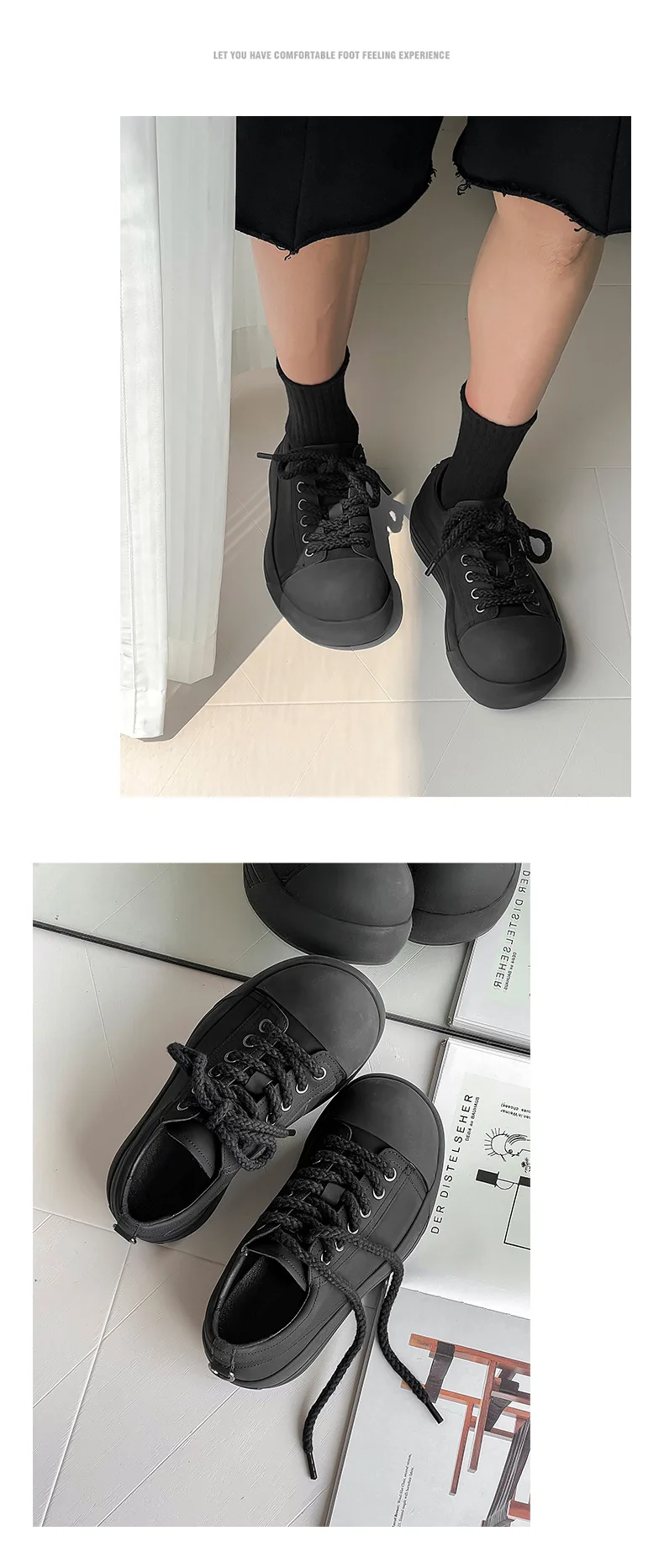 2025 Big Head Couple Trendy Brand New Thick-soled Round Head Casual Men's and Women's Crooked Head Clown Shoes