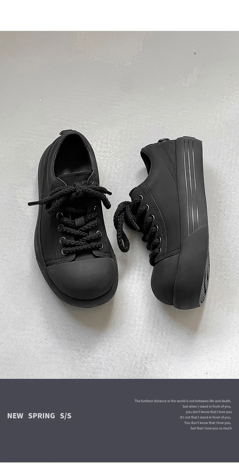 2025 Big Head Couple Trendy Brand New Thick-soled Round Head Casual Men's and Women's Crooked Head Clown Shoes