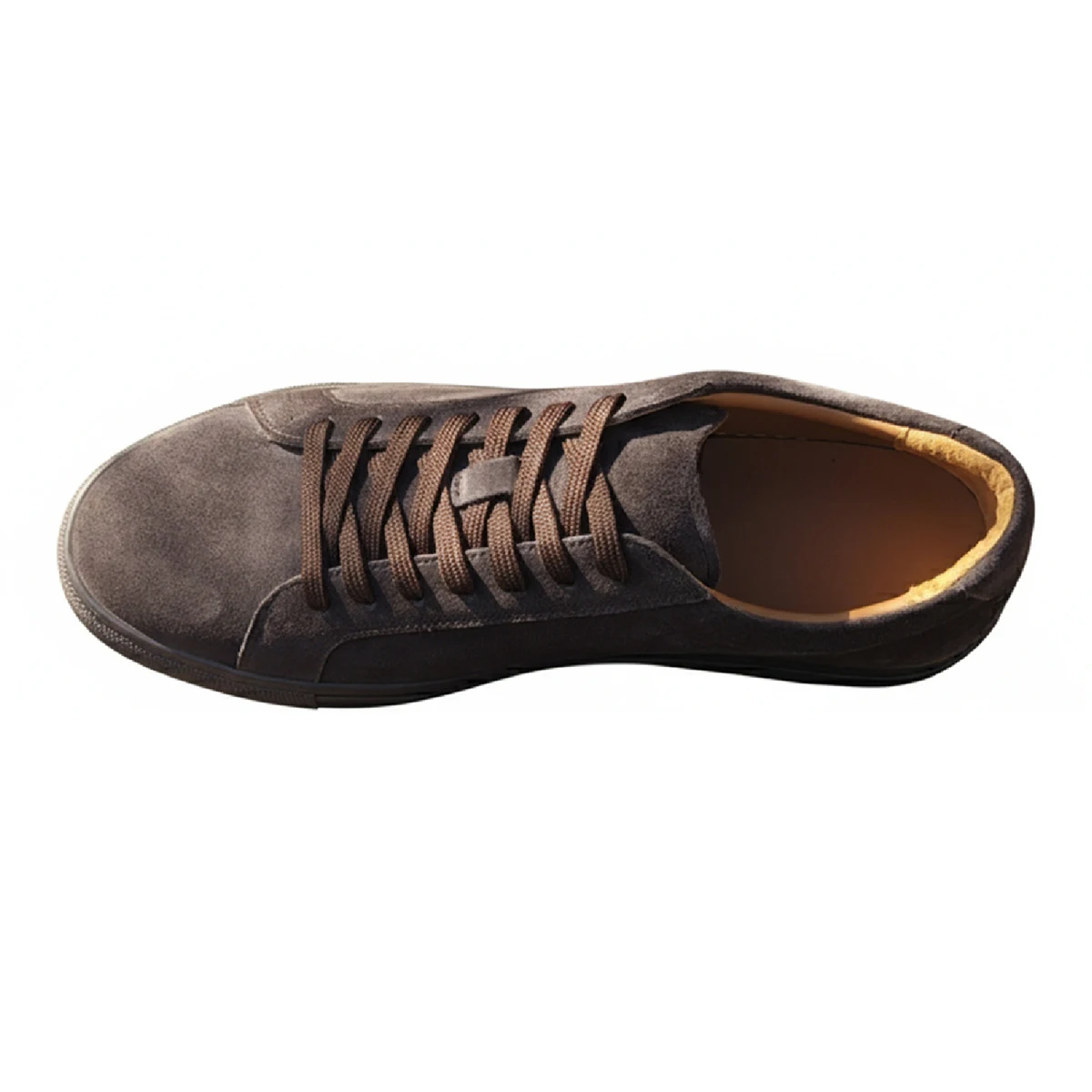 Men Coffee Suede Loafers Skateboarding Pure Outdoor Durable Leather Casual Walking Style Shoes