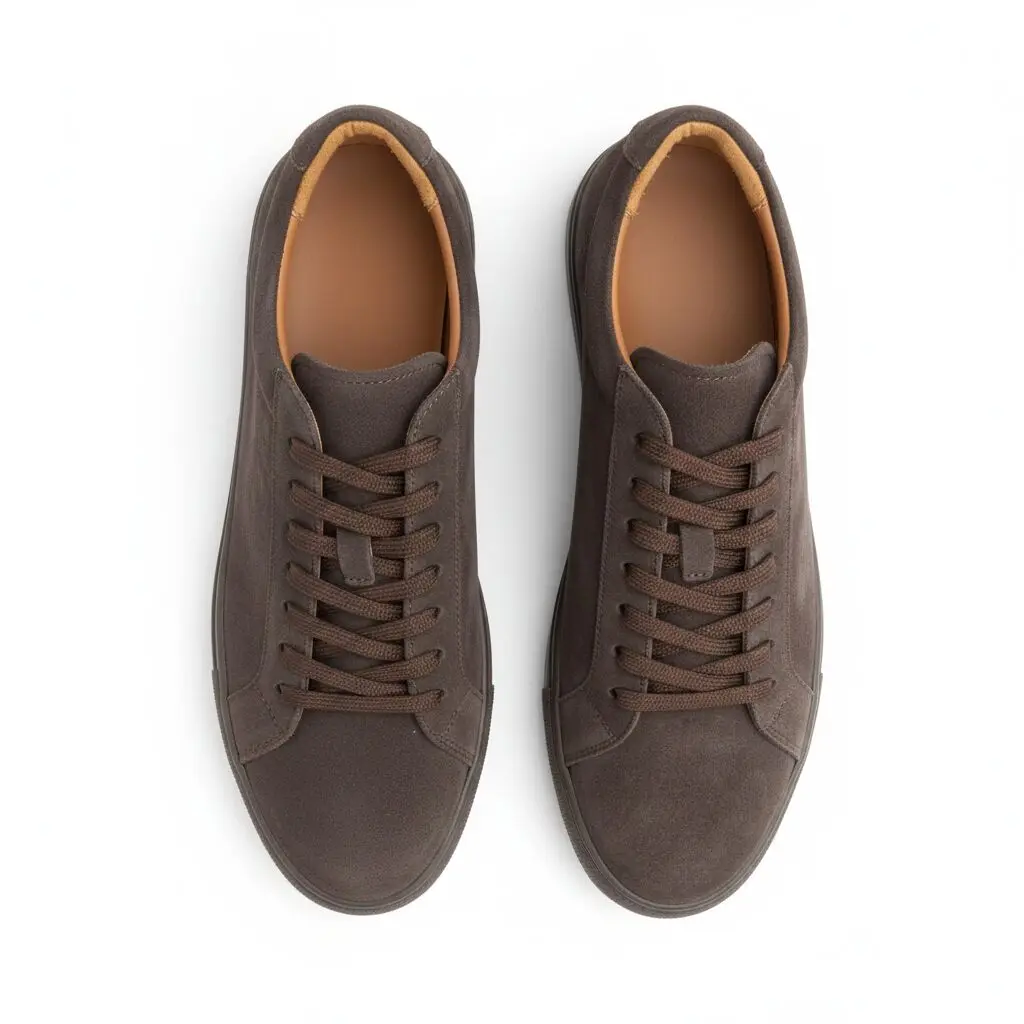 Men Coffee Suede Loafers Skateboarding Pure Outdoor Durable Leather Casual Walking Style Shoes