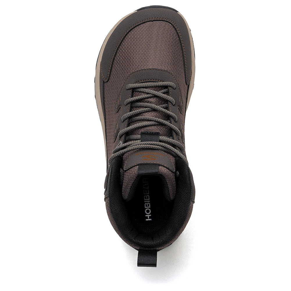 HOBIBEAR Men Wide Width Ankle Boots Mid-Top Hiking Running Shoes Non-Slip Outdoor Trail Walking Sneakers for Male
