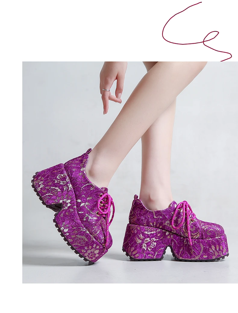 2026 New Ethnic Embroidery Single Shoes Red Ethnic Style Banquet Shoes Luxury Thick Soled Women's Height Increasing Shoes