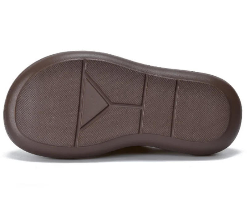 ZXRYXGS Top Cowhide Full Real Leather Slippers Wedges Thick Sole Heighten Shoes 2026 New Summer Round Toe Women Fashion Slippers