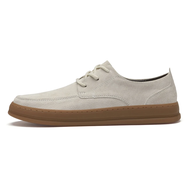 High Quality Suede Leather Casual Shoes Low Heel Lace Up Sneakers Men's Flat Designer Shoes Outdoor Oxford Shoes Size：38-45
