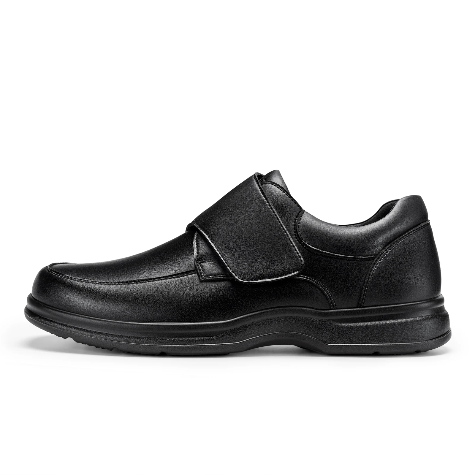 FitVille Men'S Extra Wide Diabetic Leather Dress Shoes, Roomy Wide Toe Box, Built-In Arch Support Orthopedic Shoes, Pain Relief For Swollen Feet, Edema, Plantar Fasciitis, Bunions & Neuropathy