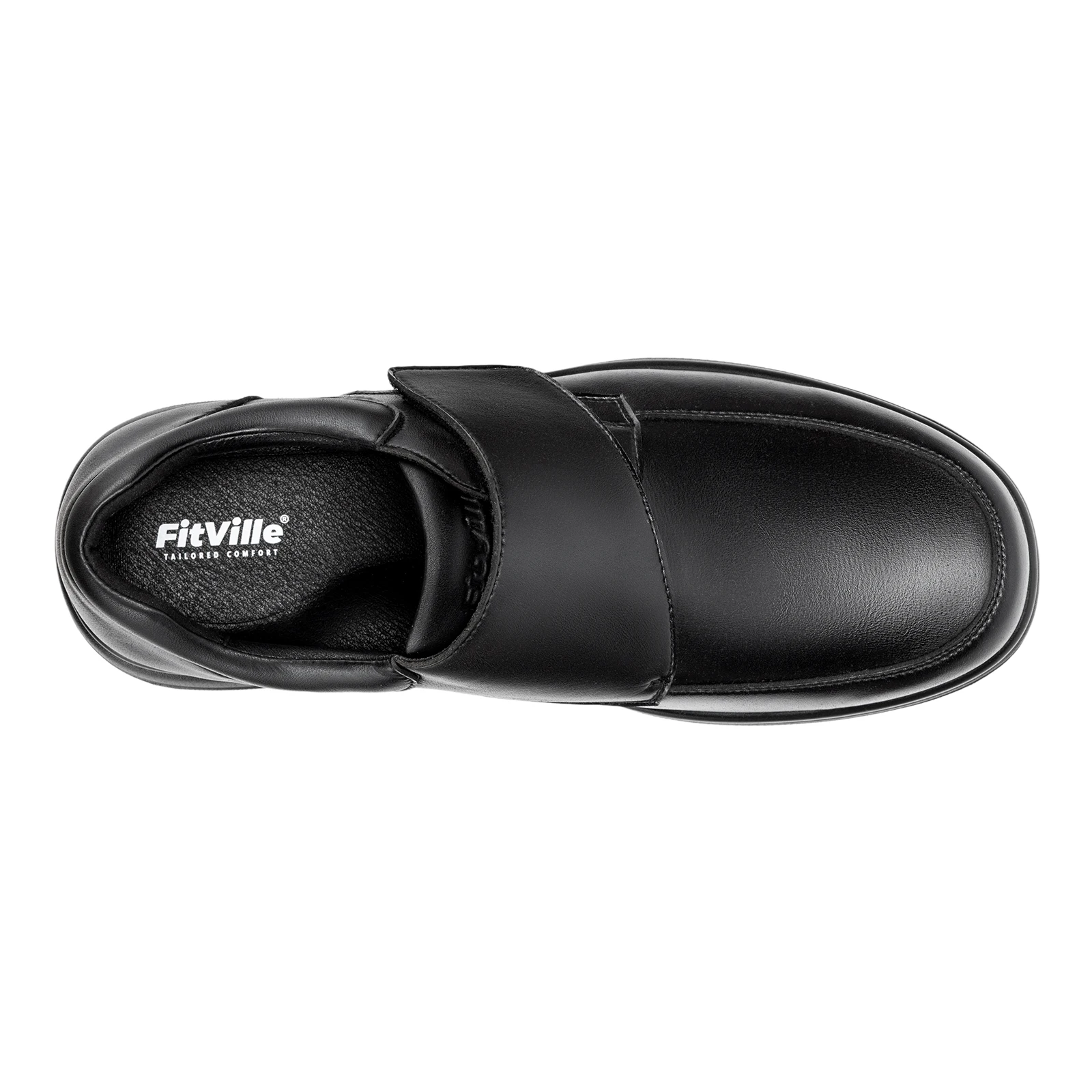 FitVille Men'S Extra Wide Diabetic Leather Dress Shoes, Roomy Wide Toe Box, Built-In Arch Support Orthopedic Shoes, Pain Relief For Swollen Feet, Edema, Plantar Fasciitis, Bunions & Neuropathy