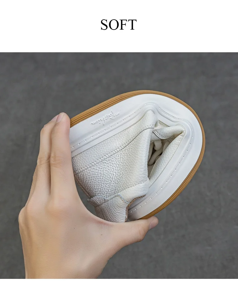 DRKANOL Fashion Women High Top Board Shoes Concise Solid Color Genuine Cow Leather Flat Shoes Autumn Winter Warm Casual Sneakers