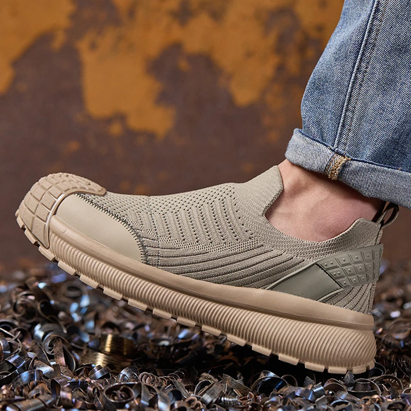 Anti Slip Men's Safety Shoes Anti-Smash Protection Steel Toe Shoes Work Sneakers Anti-Puncture Security Indestructible Shoes