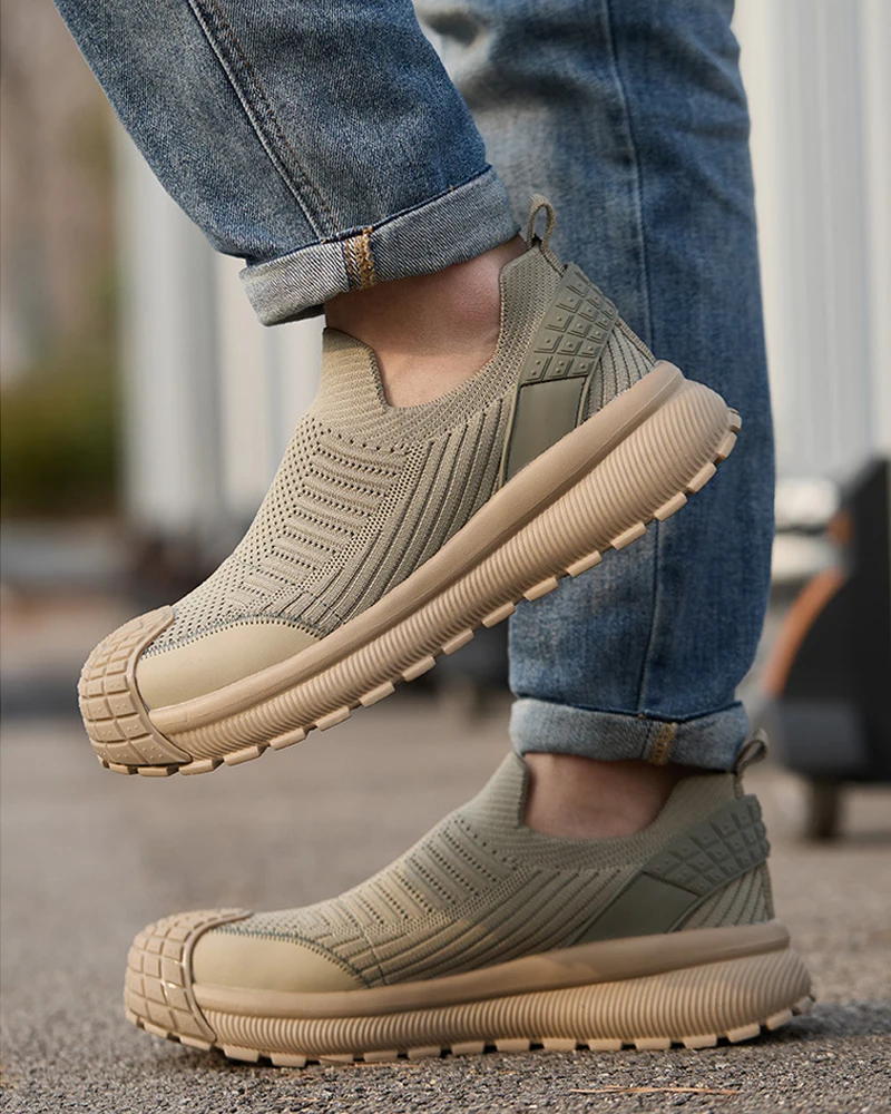 Anti Slip Men's Safety Shoes Anti-Smash Protection Steel Toe Shoes Work Sneakers Anti-Puncture Security Indestructible Shoes