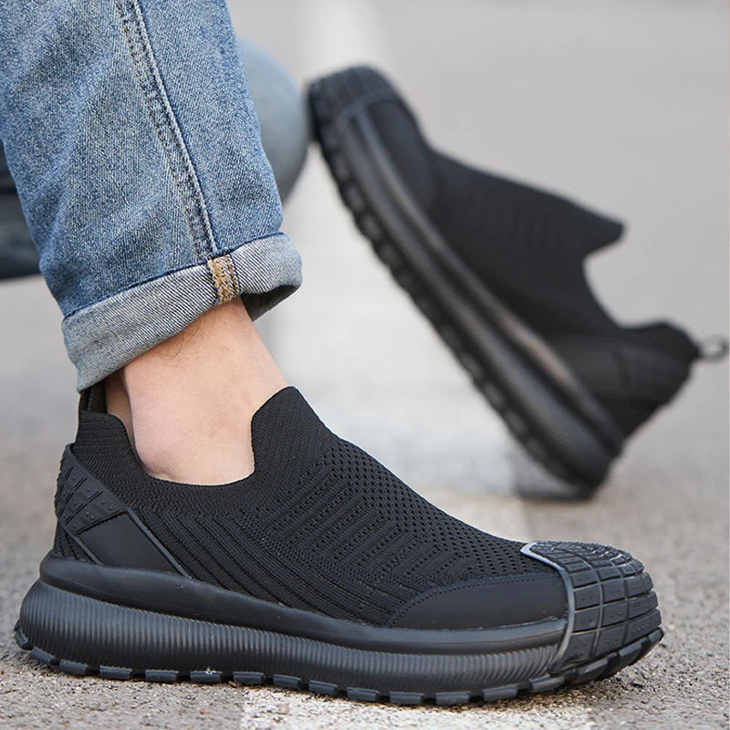 Anti Slip Men's Safety Shoes Anti-Smash Protection Steel Toe Shoes Work Sneakers Anti-Puncture Security Indestructible Shoes