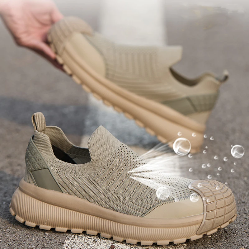 Anti Slip Men's Safety Shoes Anti-Smash Protection Steel Toe Shoes Work Sneakers Anti-Puncture Security Indestructible Shoes