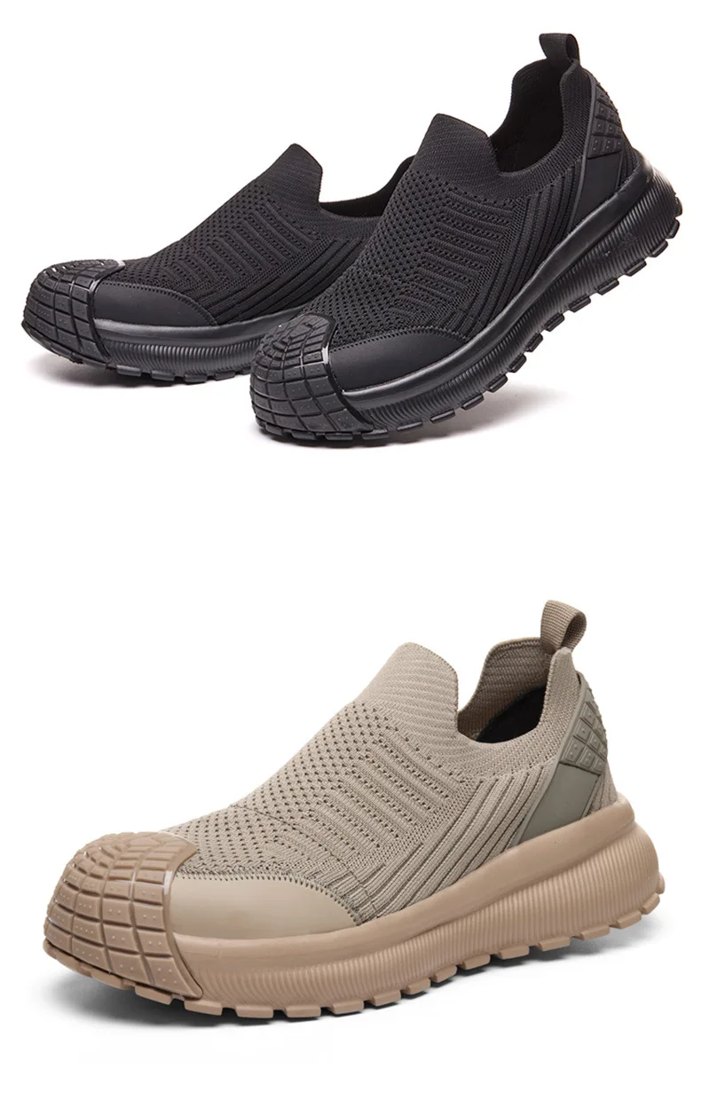 Anti Slip Men's Safety Shoes Anti-Smash Protection Steel Toe Shoes Work Sneakers Anti-Puncture Security Indestructible Shoes