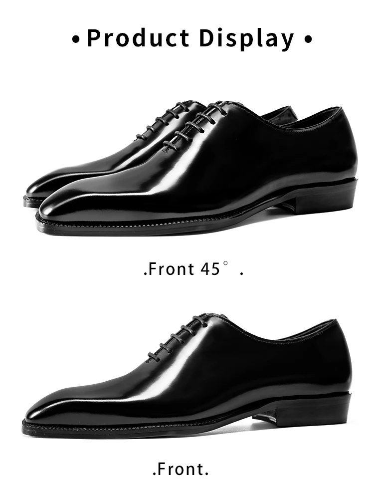 2025 Hanmce New High Quality Men's Dress Suit Cow Genuine Leather Oxfords Shoes With Free Shipping Hot