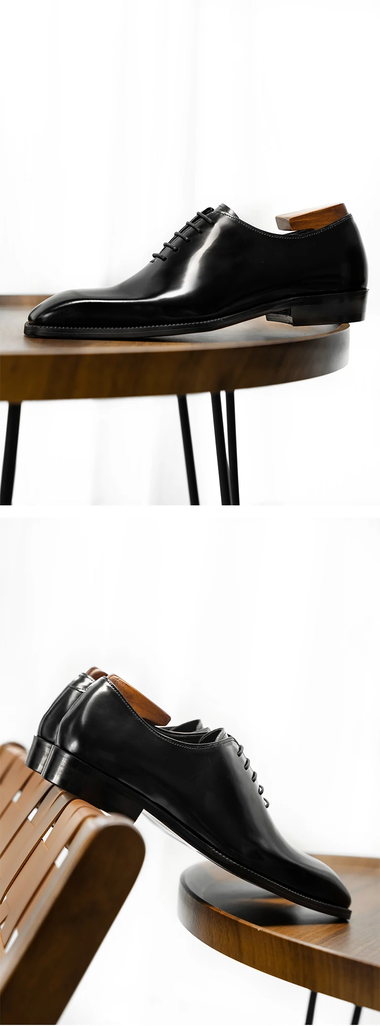 2025 Hanmce New High Quality Men's Dress Suit Cow Genuine Leather Oxfords Shoes With Free Shipping Hot