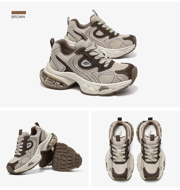 BEAUTODAY Casual Sneakers Women Cow Suede Leather Mesh Mixed Colors Round Toe Trainers Lace-up Ladies Shoes Handmade 29A56