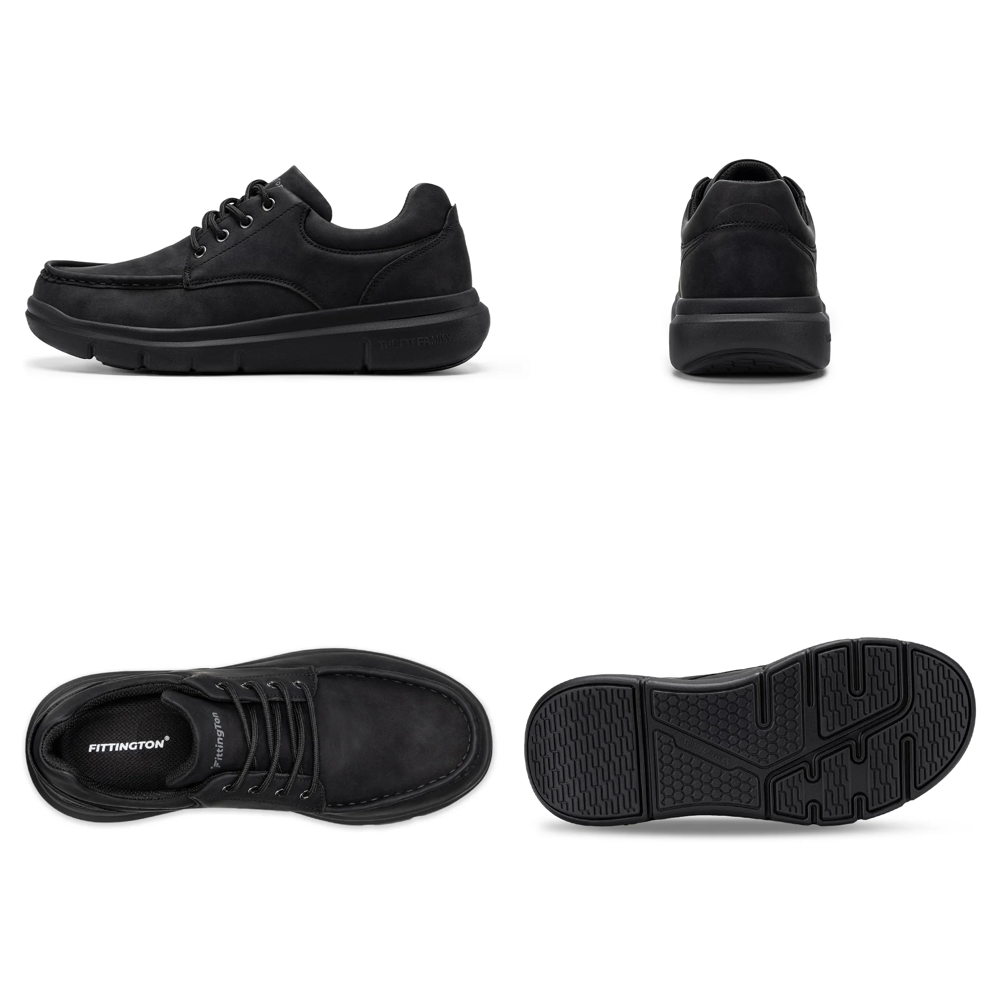 Fittington Men's Dress Shoes Comfort EXtra Wide Toe Box Brand Casuan Informal Business Shoes for Men with Arch Support Non-slip
