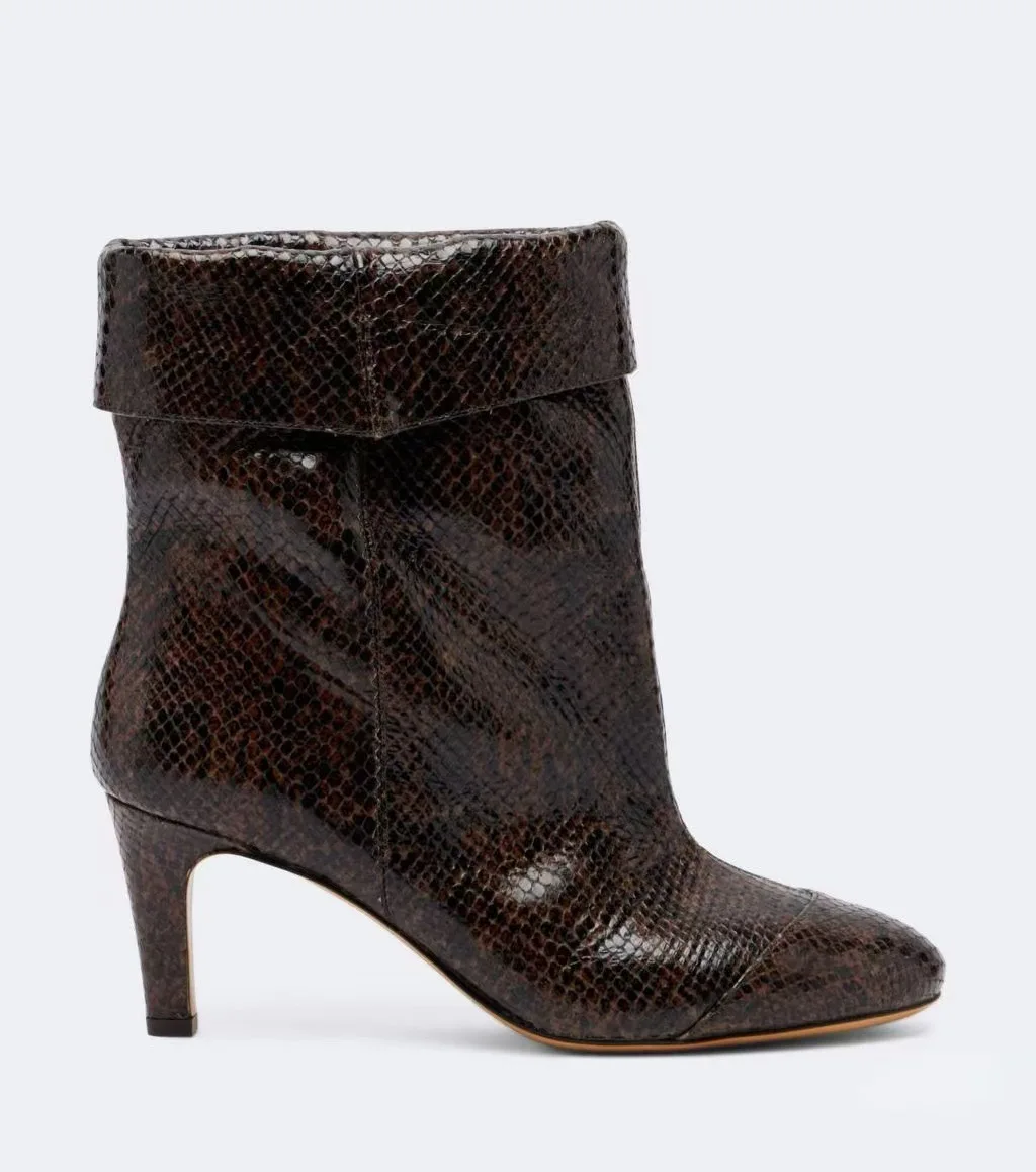 2026 Fall new in suede causal dress ankle boots Women‘s round toe black/brown leather high heels booties luxury designer shoes