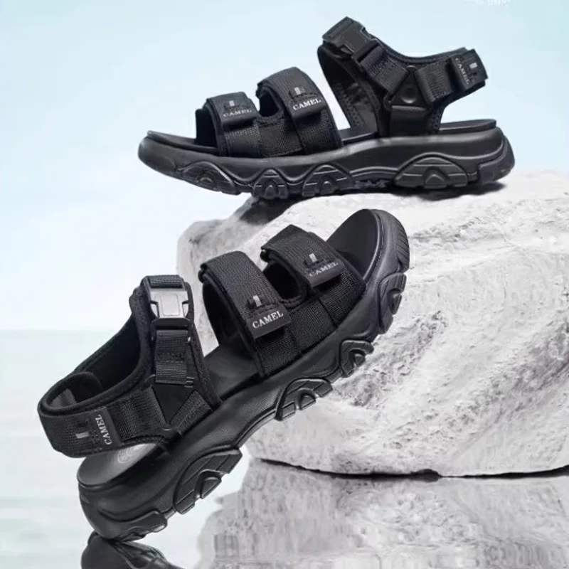 GOLDEN CAMEL Outdoor Men's Sandals for Men 2023 Summer New Lightweight Slippers Comfortable Casual Beach Shoes for Men Fashion