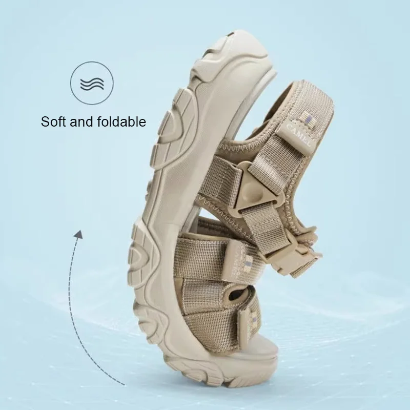 GOLDEN CAMEL Outdoor Men's Sandals for Men 2023 Summer New Lightweight Slippers Comfortable Casual Beach Shoes for Men Fashion