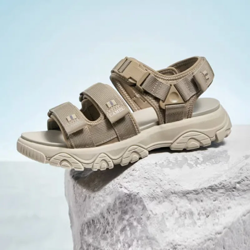 GOLDEN CAMEL Outdoor Men's Sandals for Men 2023 Summer New Lightweight Slippers Comfortable Casual Beach Shoes for Men Fashion