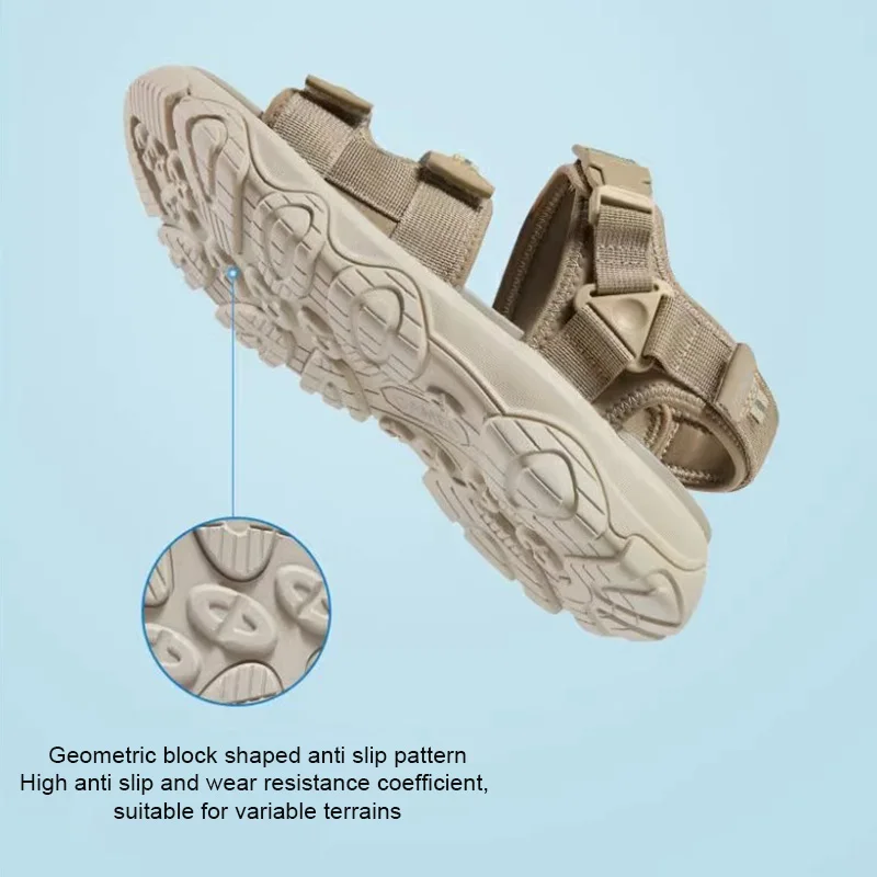 GOLDEN CAMEL Outdoor Men's Sandals for Men 2023 Summer New Lightweight Slippers Comfortable Casual Beach Shoes for Men Fashion