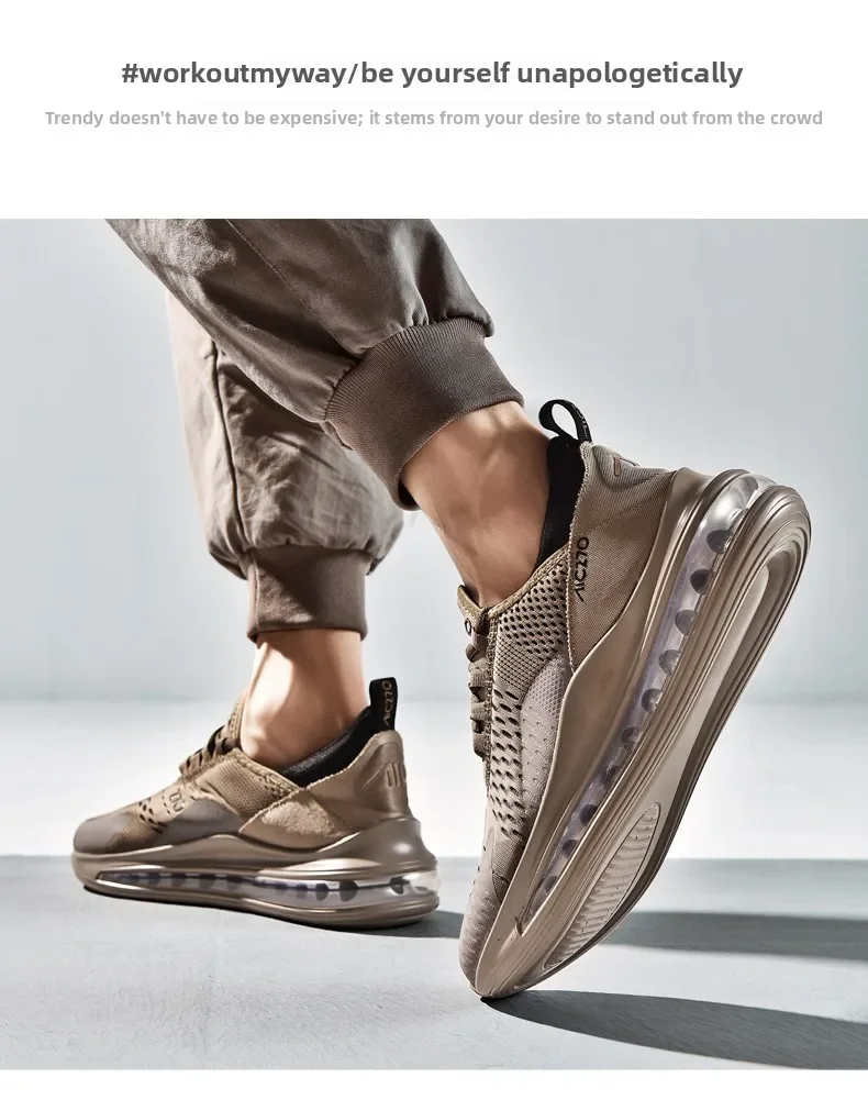 Men Air Cushion Casual Sneakers Summer Breathable Mesh Shock Absorbing Sports Shoes Non Slip Wear ResistantAthletic Footwear