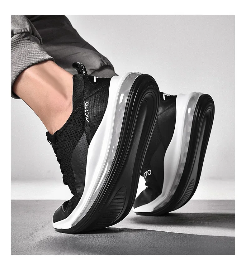 Men Air Cushion Casual Sneakers Summer Breathable Mesh Shock Absorbing Sports Shoes Non Slip Wear ResistantAthletic Footwear