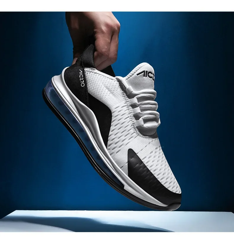 Men Air Cushion Casual Sneakers Summer Breathable Mesh Shock Absorbing Sports Shoes Non Slip Wear ResistantAthletic Footwear